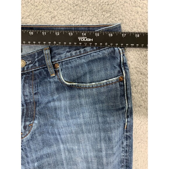 BANANA REPUBLIC Straight Fit 34x34 Distressed Denim Blue Jeans 5 Pockets 2009 - Picture 8 of 12